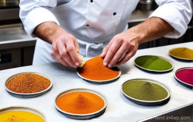 발효식품의 비즈니스 모델 혁신 사례 - **Precision Fermentation in a Futuristic French Patisserie**
    A highly detailed, hyperrealistic i...