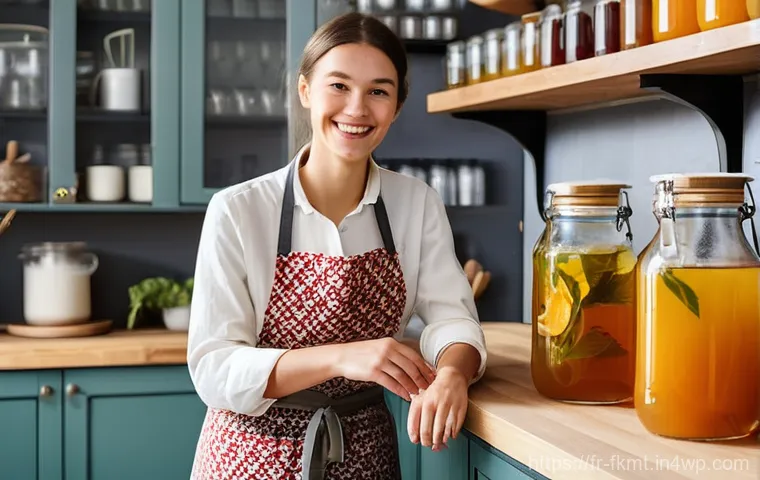 발효식품의 현대적 소비자 분석 - **Prompt:** A vibrant gathering of friends, aged 30s, around a rustic, beautifully set wooden table ...