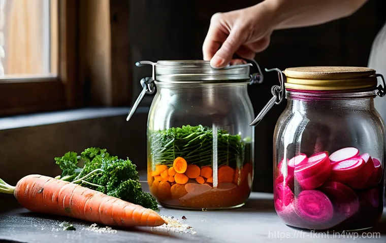 발효식품의 최신 연구와 그 응용 - The Microscopic Alchemy of Fermentation**

"A visually stunning, high-resolution macro photograph sh...