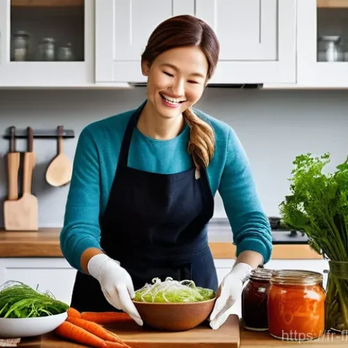 Home 20 발효식품의 현대적 트렌드 - **Fermentation Kitchen: A Blend of Tradition and Modernity**
A bright, inviting kitchen scene fi...